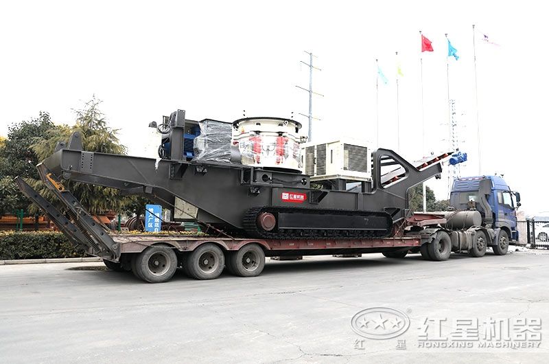 圓錐破履帶移動(dòng)破碎站，整形效果好，產(chǎn)量高 style=width:720px; 