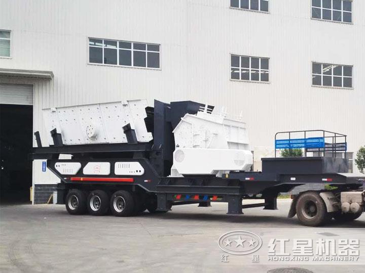 反擊破移動破碎機、二段破碎粒度均勻，產量高