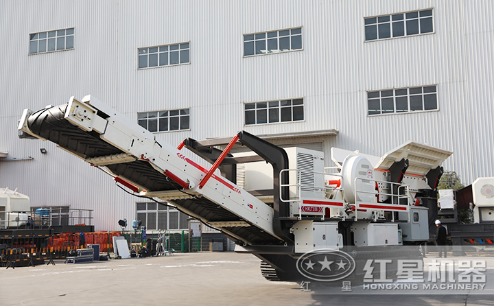 履帶移動(dòng)式河卵石破碎設(shè)備