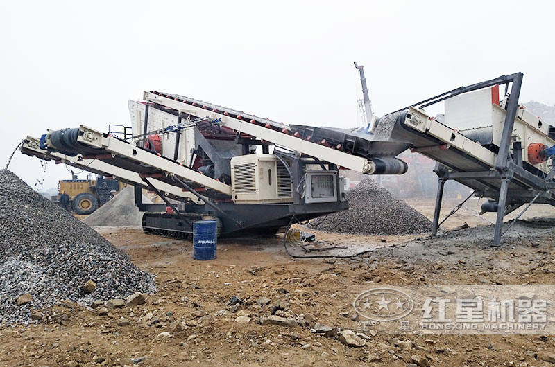 河北青石移動破碎生產線現場實拍3 河北青石移動破碎生產線現場實拍3