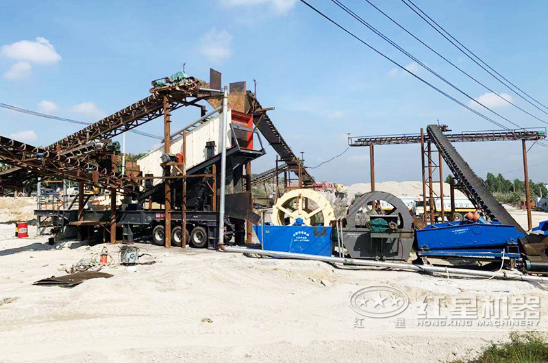 2914輪斗石粉洗砂作業現場 2914輪斗石粉洗砂作業現場