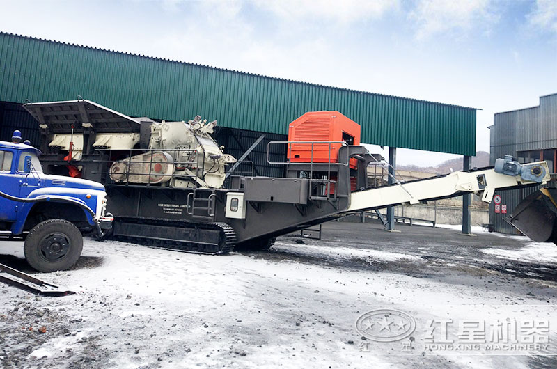 移動式煤炭破碎機圖片，俄羅斯客戶現場