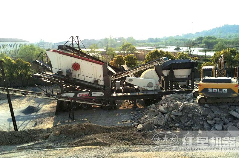 重錘式移動(dòng)碎石機(jī)生產(chǎn)線圖 重錘式移動(dòng)碎石機(jī)生產(chǎn)線圖